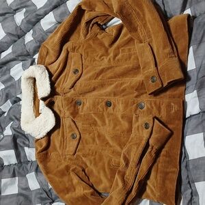 Mudd Tan Corduroy Jacket with Cream Shearling